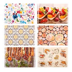 Placemat PVC 6 Asstd Designs 430x285mm