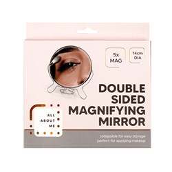 Mirror Double Faced 14cm Plain and Magnified w stand