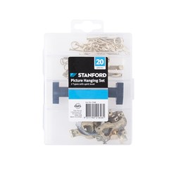 Hooks Picture Hanging Set 20Pc w Spirit Level