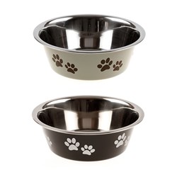 Pet Bowl Stainless Steel 20cm 2 Asstd Colours 1700ml