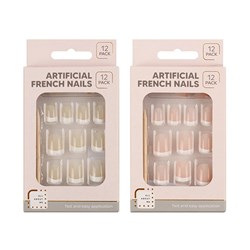 Nails Artificial French Manicure 12Pk Press On