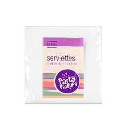 Serviettes 25x25cmx2Ply Pk50 White