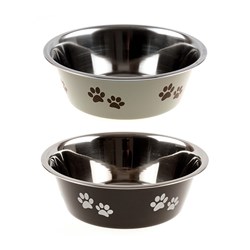 Pet Bowl Stainless Steel 25cm 2 Asstd Colours