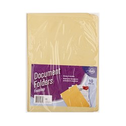 Folder Document Manila Foolscap 10pk 180gsm