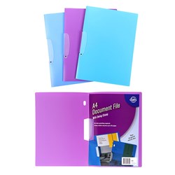 Document File PP A4 w Swing Clamp Asstd Cols