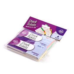 Ticket Check Book 1 to 100 4pk