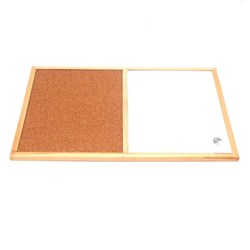 Combo Corkboard Whiteboard Wooden Frame 600x400mm