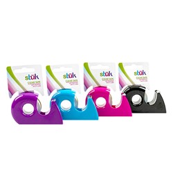 Tape Clear w Dispenser 18mm x 20M 4 Asstd Cols