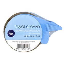 Packing Tape w Dispenser 1Pk Brown Tape 50Mx48mm