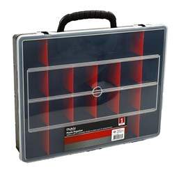 Organiser Plastic 360mm w 17 Dividers PP 360x290x65mm