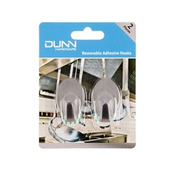 Hooks Removable Adhesive Stainless Steel 2Pk 28X40mm