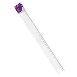 Ruler 40cm Plastic Clear Metric