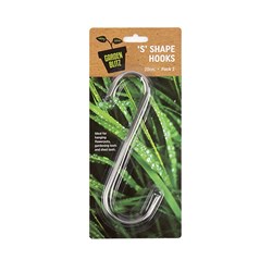 Hooks S Shape 2Pk Silver 20cm