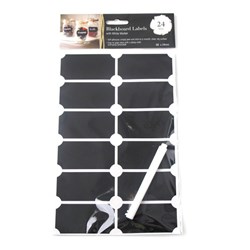 Labels Multi Purpose Chalkboard 24Pk w White Marker
