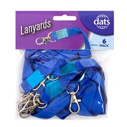 Lanyard Premium Blue 6pk
