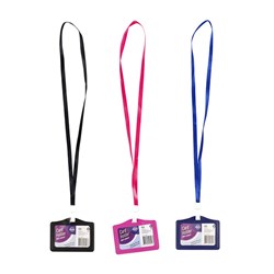 Card Holder ID Soft Horizontal w Lanyard 3 Asstd