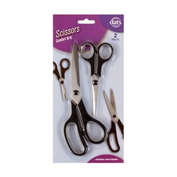 Scissors Rubber Grip 2pk 140mm 215mm
