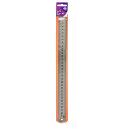 Ruler 30cm Stainless Steel Double Sided w Hanging Hole