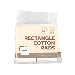 Cotton Pads Rectangle 5x6cm Pk80