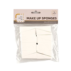Sponge Cosmetic Wedge White Pk16