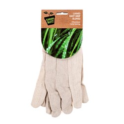 Gloves Garden Ladies 1Pk White w Black Cuffs