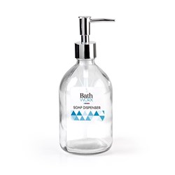 Glass Soap Pump Bottle 480ml 8.3x8.3x21cm