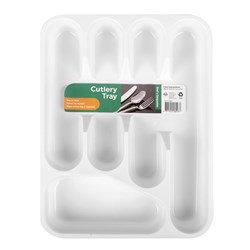 Cutlery Holder Tray Plastic White 32.5x25.2cm