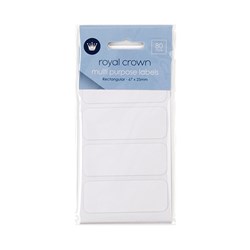 Labels Multi Purpose Rectangle White 80Pk 67x25mm