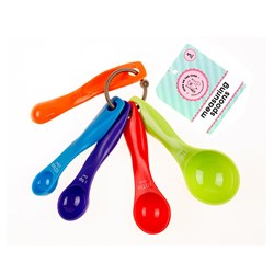 Measuring Spoon Plastic Asstd Cols Set of 5
