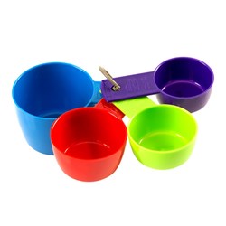 Measuring Cup Plastic Asstd Cols Set of 4