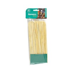 Skewer BBQ Bamboo 20cmx3mm Pk80