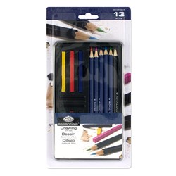 Drawing Set w Small Tin Case 13Pc