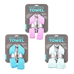 Cooling Towel Asstd Cols 30x100cm