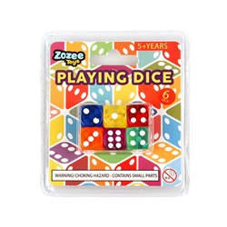 Games Dice Coloured 6pk