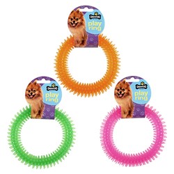 Dog Toy TPR Ring 15cm 3 Asstd Colours