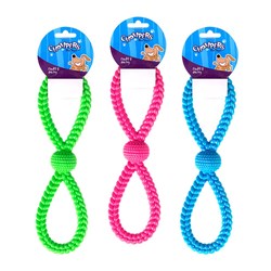 Dog Toy Figure 8 Tug N Pull 3 Asstd Cols