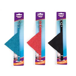 Cat Collar w Bandana 3 Asstd Colours