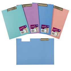 Clipboard Folder A4 Laminated Paper Cover 4 Asstd Cols