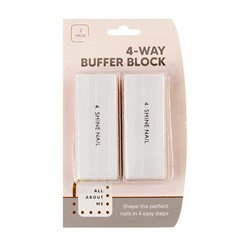 Nail Buffer Block 4 Way Pk2