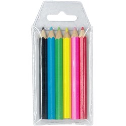 Pencil Coloured Half Length 6pk in PVC Wallet