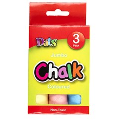 Chalk Jumbo Coloured 3pk in Col Box