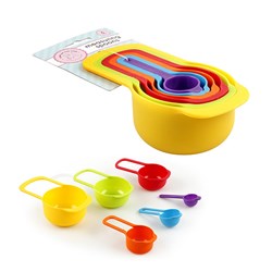 Measuring Spoon Plastic Set of 6 Rainbow Colours