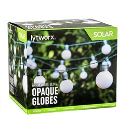 Lights Opaque Globe Warm White 2F Pk20