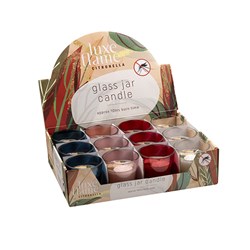 Candle Citronella White in Glass Jar 10 Hours Pk1 3 Asstd