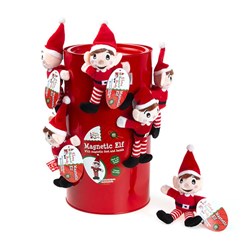 Xmas Elves BB Mini Plush Elf w Magnets in Tin