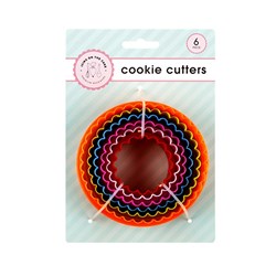 Cookie Pastry Cutters Multicolour Plastic Set 6