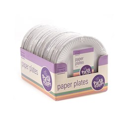Plates Paper Round 18cm White Pk20