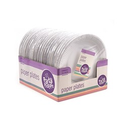 Plates Paper Round 23cm White Pk20