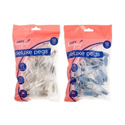 Pegs TPR Deluxe Coloured Tip Pk18 2 Asstd Cols