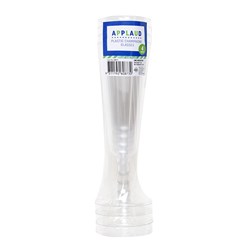 Glass Champagne Clear Plastic Pk4